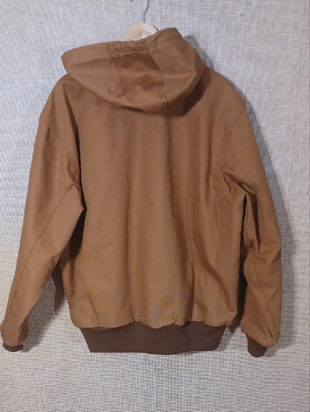Carhartt Tan Hooded Work Jacket